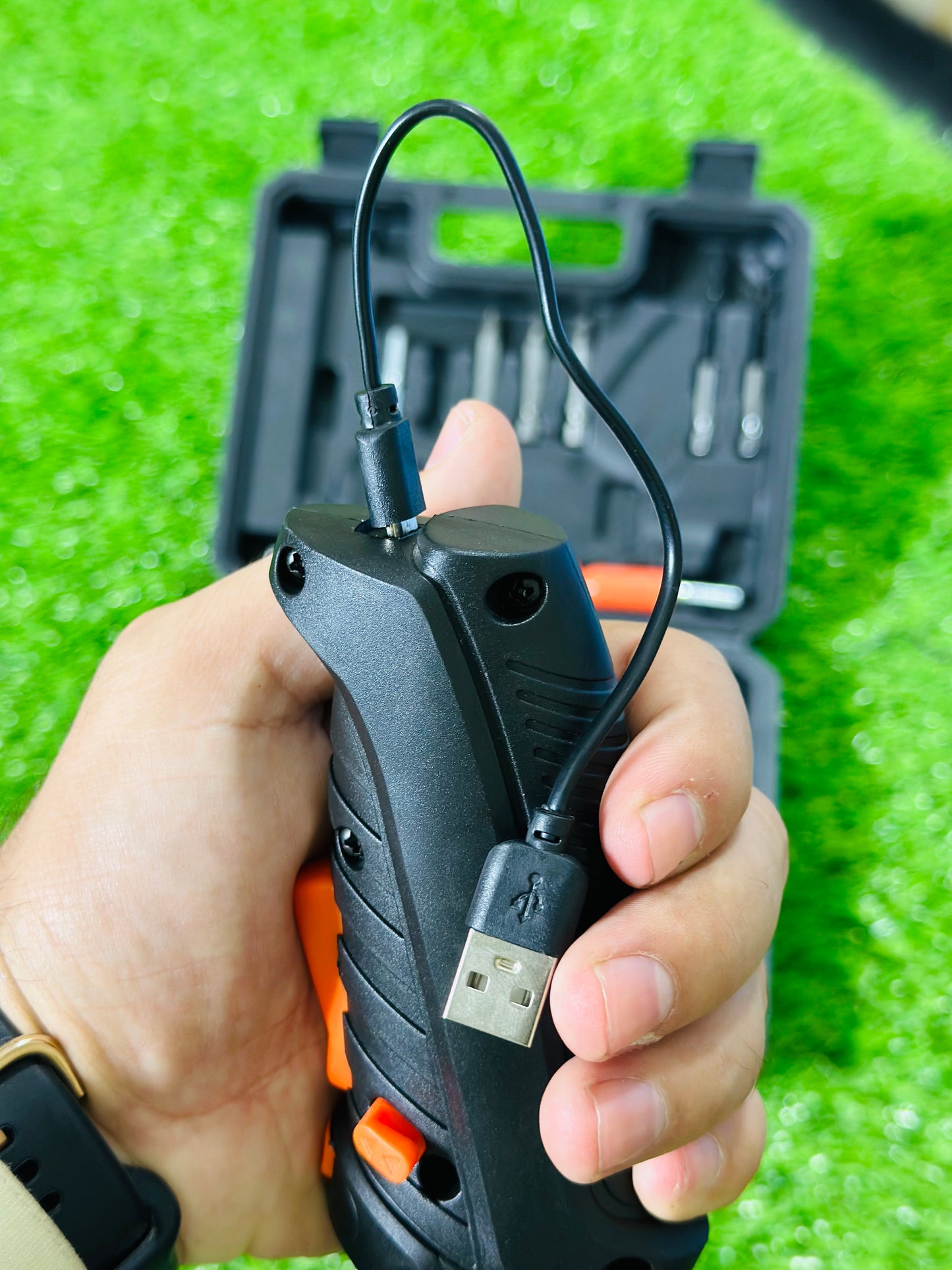 Portable Cordless Electric Screwdriver Set (47-in-1) – 3.6V Rechargeable Power Driver, 90° Rotatable Handle, LED Light for Home & DIY Repairs